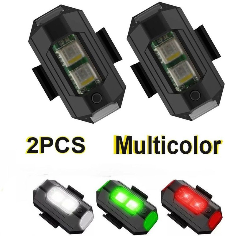 RohanEshop LED Aircraft warning Multi Colors Lights For Auto Motorbike, Drone, Bicycle Car Fancy Lights(Multicolor)