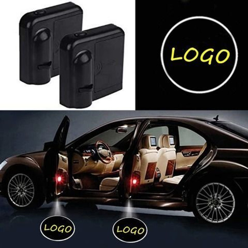 AutoPowerz Car Door Courtesy Logo Light Battery Operated Smart Sensor LED (Set of 2) Car Fancy Lights(Blue)