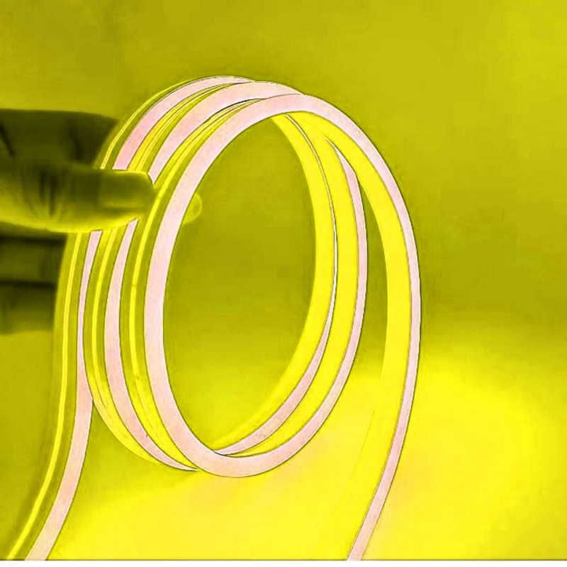 Wizzo {5 Meter} YELLOW DC 12 Volt Cuttable LED Neon Flexible LED Light Strip 50 Watt Car Fancy Lights(Yellow)