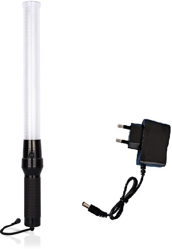 Crewbolt Rechargeable 21 Inch Led Traffic Control Baton Wands Air Marshaling Parking 1 PC Car Fancy Lights(White)