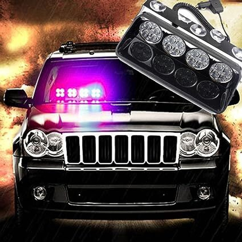 Ride2joy 16 LED Flasher Strobe Light with Flashing light Car Flashlight Holder