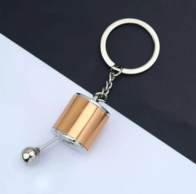 Auto MT Copper GEAR BOX KNOB Metal Keychain Key Ring Metal Key chain Pendant, Car Flywheel