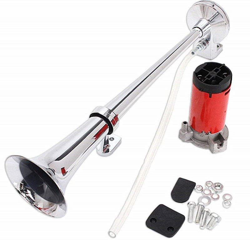 Auto MT 12V Single TRAIN Trumpet Air Horn Single Trumpet And Compressor Powerful Loud. Car Flywheel
