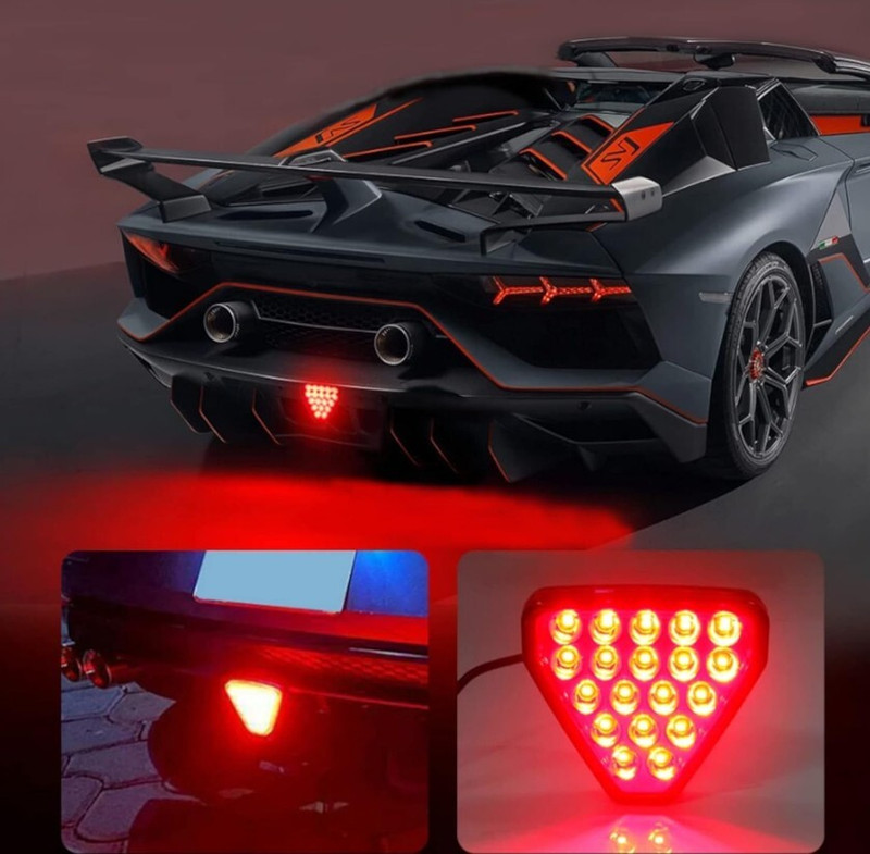 Auto MT F1-FLASHING BRAKE TAIL LIGHT,Car LED Third Brake Light,Stop LIGHT. Car Flywheel