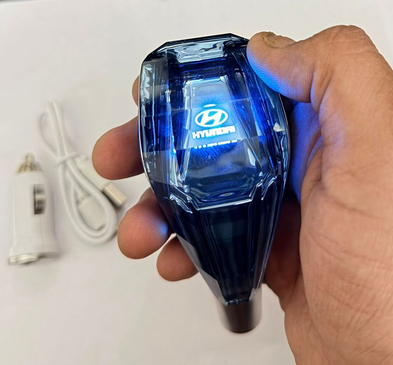 Auto MT HYUNDAI Crys-tal Car Gear Shift Knob Car LED Handball Compatible with HYUN-DAI. Car Flywheel