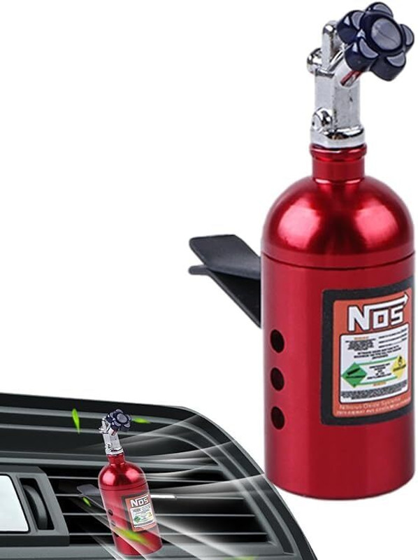 Auto MT Red NOS AC Vent Perfume Metal Body Car Design Organic Fragrance Air Freshener. Car Flywheel