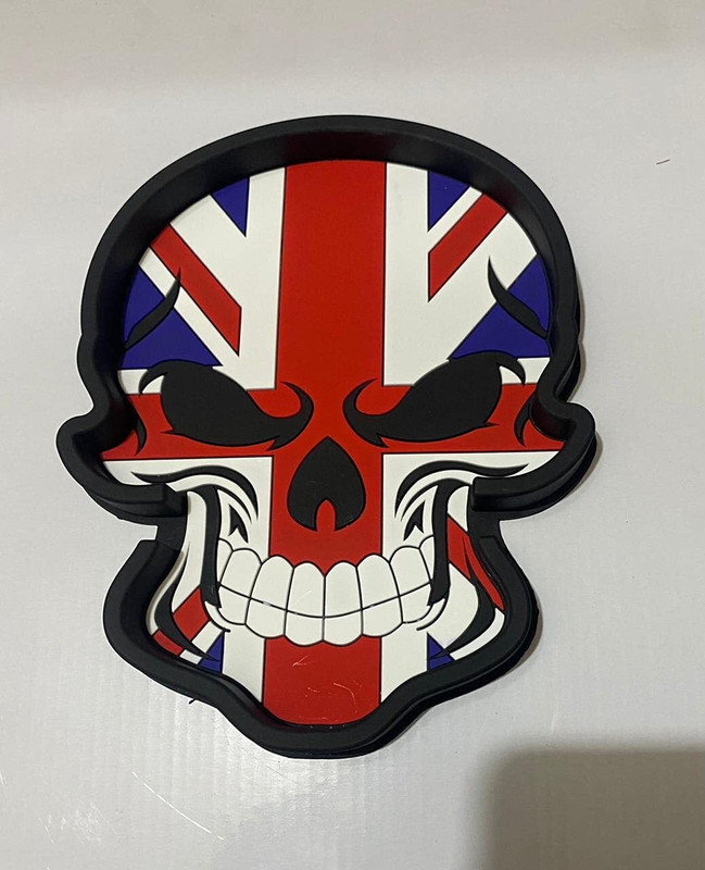 Auto MT Khopdi Skull Anti Slip Mat Rubber Dashboard Mat Coin Holder USA Flag Car Flywheel