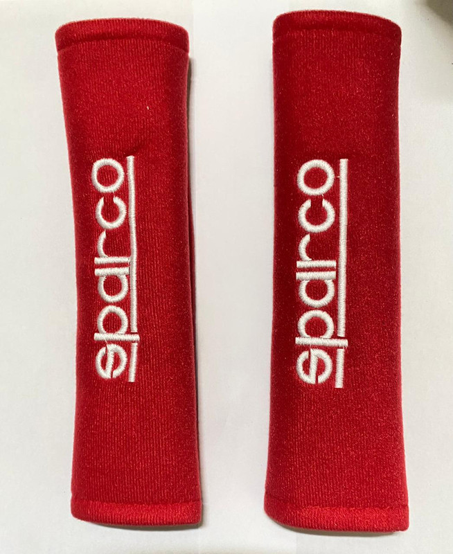 Auto MT PLAIN RED RACING JDM DRIFTING SPORTS Sparco Car Seat Belt Shoulder Pads Car Flywheel