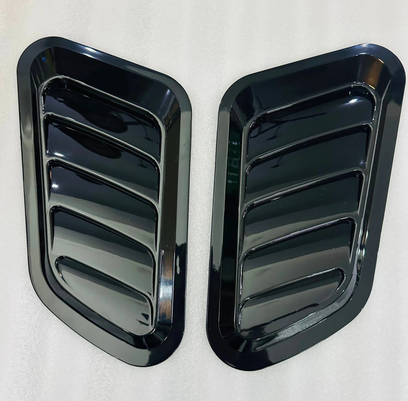 Auto MT 2PC, Black Bonnet Scoop Car Decorative Air Flow Intake Hood Scoop Cover Stickers Car Flywheel
