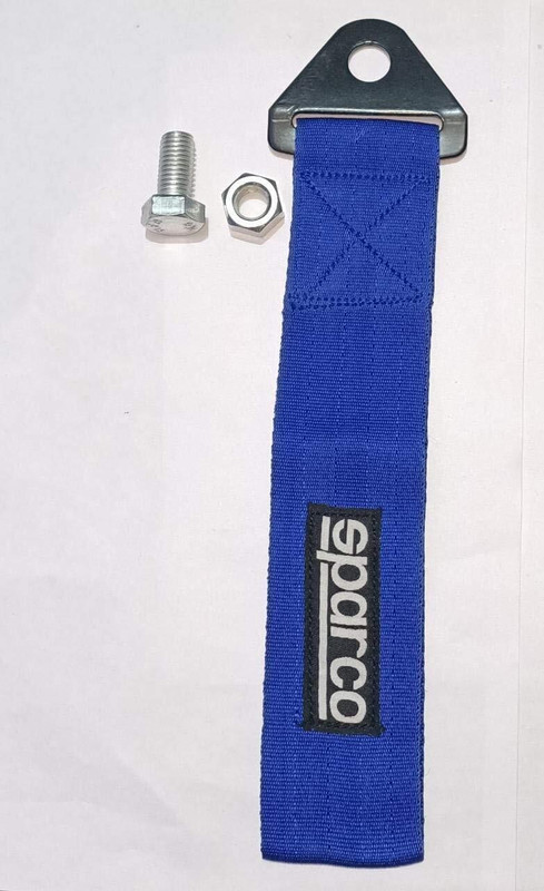 Auto MT BLUE SPARCO TOW BELT CAR TRUCK Universal Strap Tow Hook Towing Belt Car Flywheel