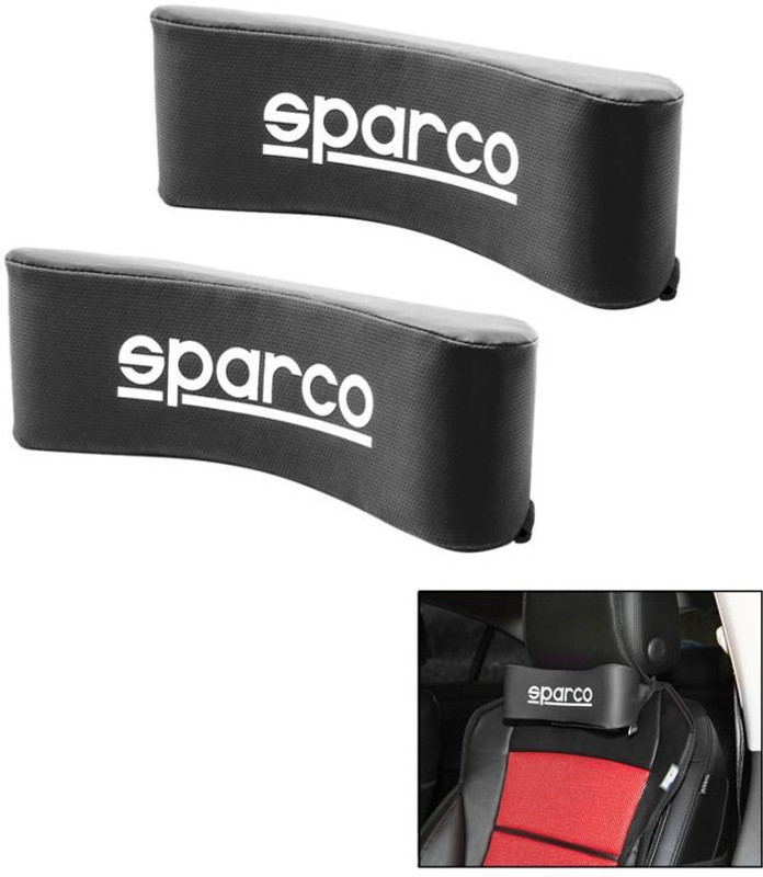 Auto MT 2PC BLACK-Comfortable NeckRest Pillow Adjustable Universal Spa-rco Neckrest Car Flywheel