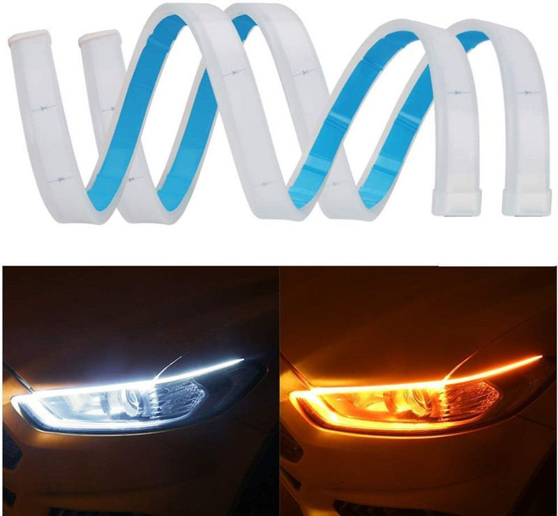 Auto MT AUDI Led Tube Strip Drl Light Flexible Headlight White and Yellow for Vehicle Car Flywheel