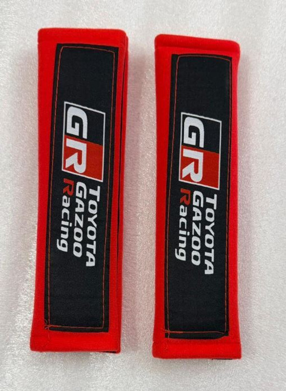 Auto MT BLACK-RED 2PC GR Shoulder Pad Universal Car Seatbelt Safety Shoulder Pad Car Flywheel