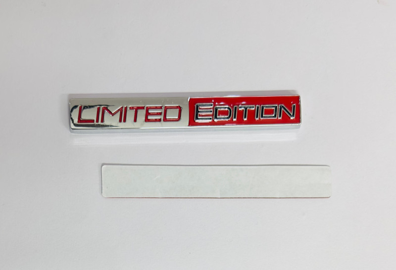 Auto MT Chrome RED Limited Edition Big Sticker (10.5x1.5cm) Car&Bike 3D Metal Emblem. Car Flywheel