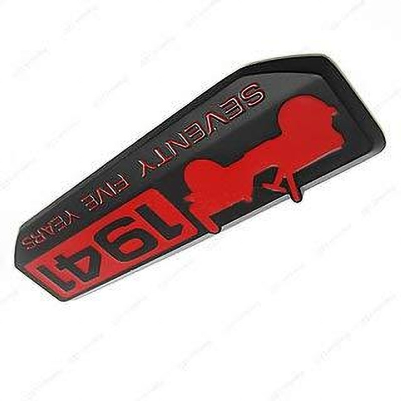 Auto MT 1941 Metal RED Logo 13 x 5cm 3D Seventy Five Year Car Bike Sticker Car Flywheel