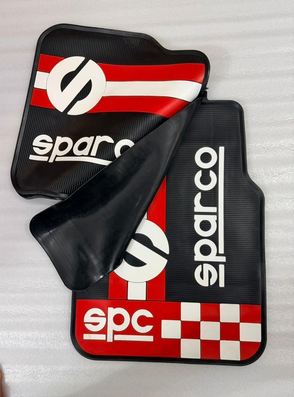 Auto MT RED SPC A1 Car Floor Mat JDM Sports Anit-Slip Rubber Universal All Car Set of 5 Car Flywheel