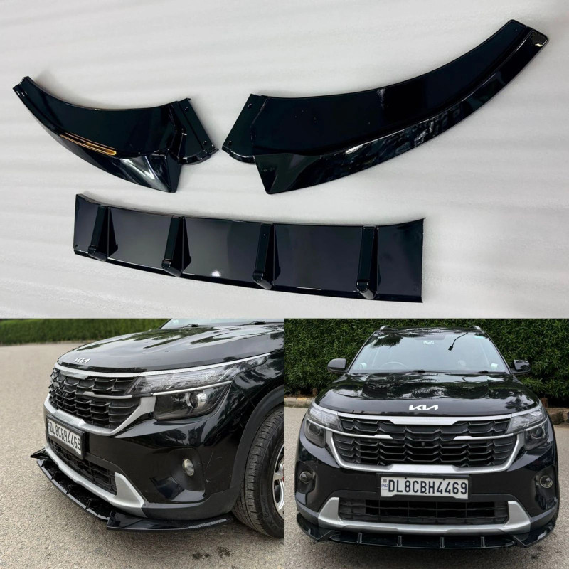 Auto MT ABS Quality Front Bumper Splitter Dedicated for Kia Seltos for New Model Car Flywheel