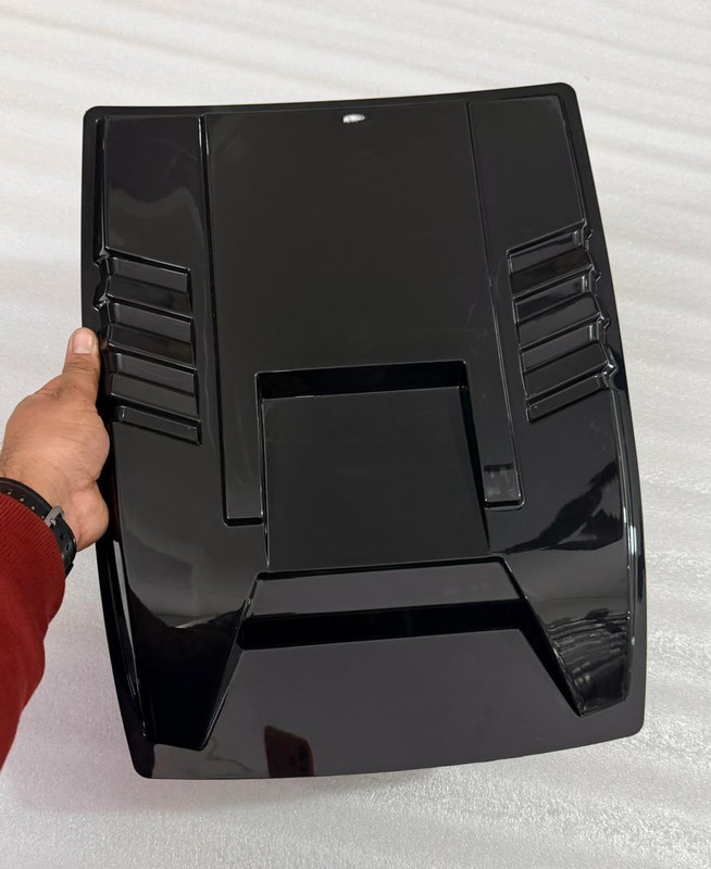 Auto MT BLACK Bonnet Scoop 46cmX36cm Real Air Intake Hood Vent StylishCar Air Flow Turbo Charger