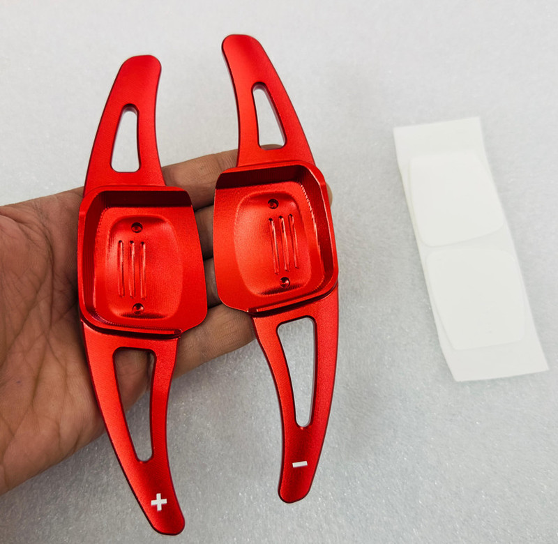 Auto MT RED CNC Metal Virtus Paddle Shifter VW Virtus Steering Wheel Cover. Car Flywheel