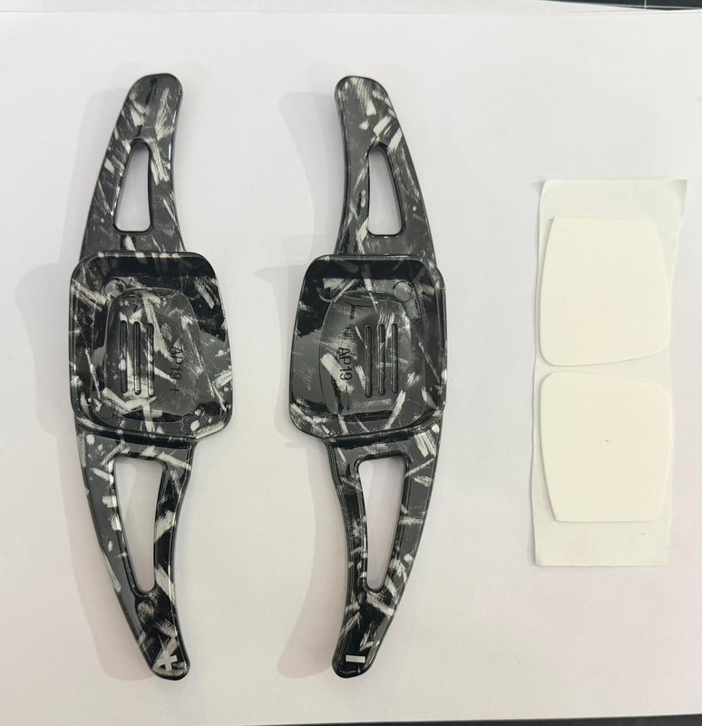 Auto MT Forged-Carbon ABS Virtus Car Steering Wheel Paddle Shifter Extensions Cover. Car Flywheel