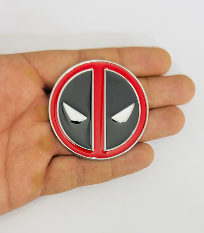 Auto MT DEADPOOL Metal Logo (5.7cmx5.7cm) Universal for Car Bike Laptop Emblem3D Badge Car Flywheel
