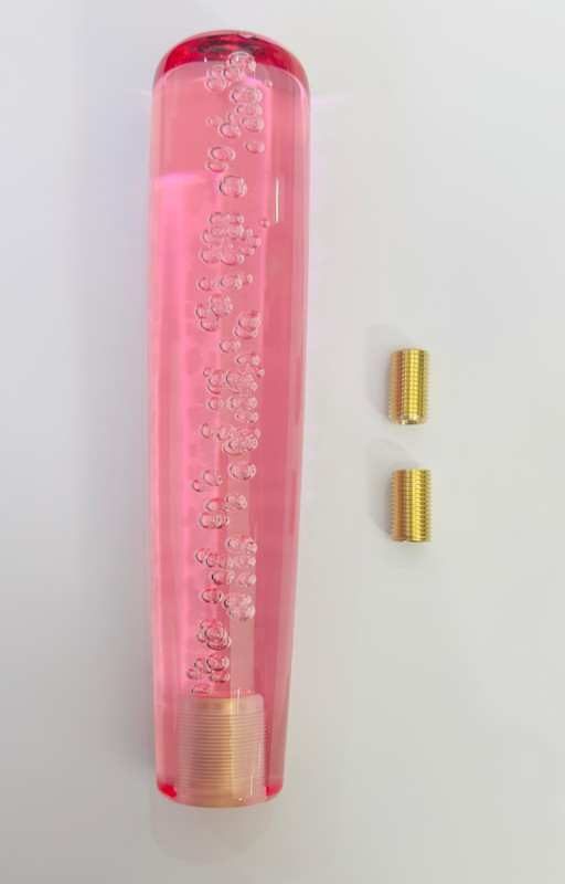 Auto MT 20cm Pink Gel Bubble, Car Gear Shift Knob Gradient Crystal Acrylic Shift-Knob. Spring Leaf(Car)