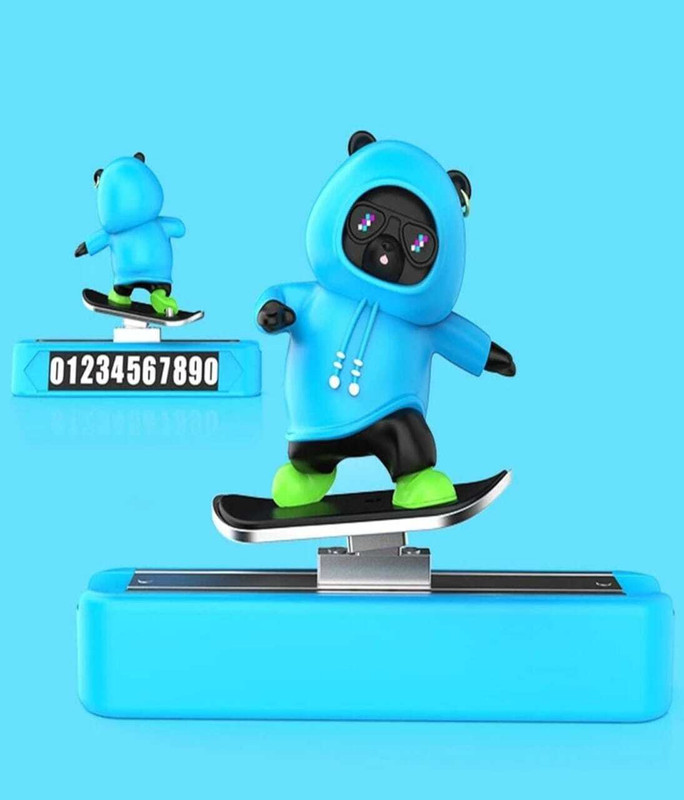 Auto MT Blue Car Slidder (Blue Panda Dashboard) Decoration Sliding Skateboarding Car Flywheel
