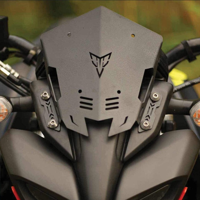 Auto MT MT-Metal Visor,for Yam,aha MT-15Bike Metal Visor Bike Headlight Visor. Car Flywheel