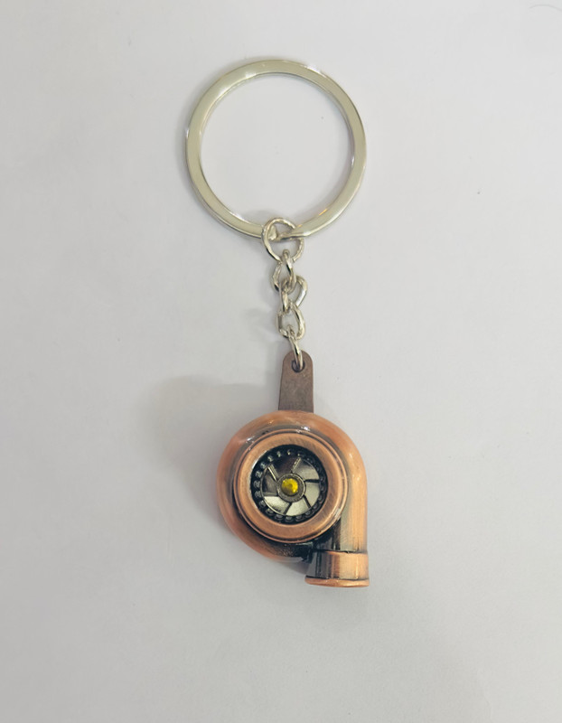 Auto MT Copper Turbo Car Metal Keychain Car Keychain Turbo Style Key Ring Pendant Ring. Car Flywheel