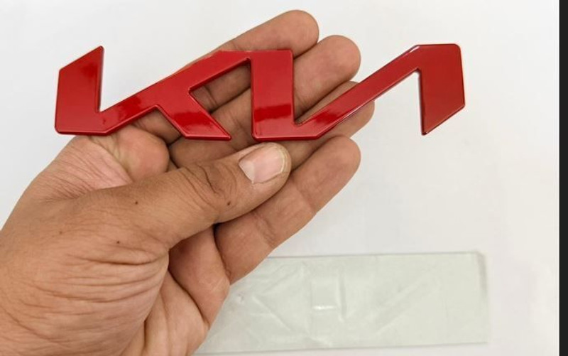 Auto MT KIA RED 3D Car Logo Emblem Badge14.5cmX3.5cm, Sticker Grand Tourer Universal Car Flywheel