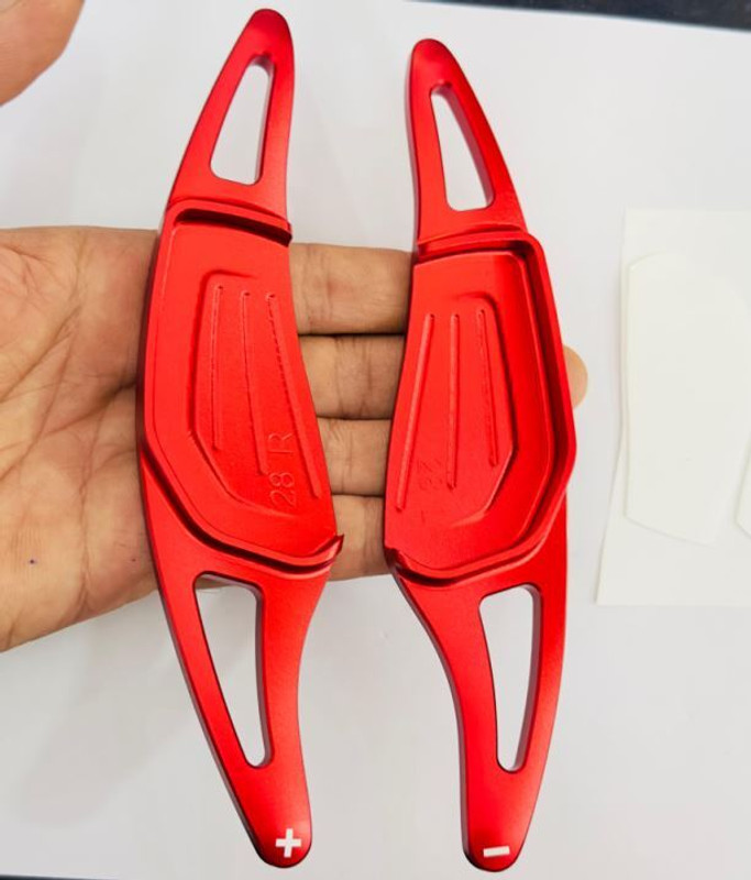 Auto MT Skoda RED Paddle Shifter CNC Aluminium Alloy Metal Paddle Shifter Car Car Flywheel