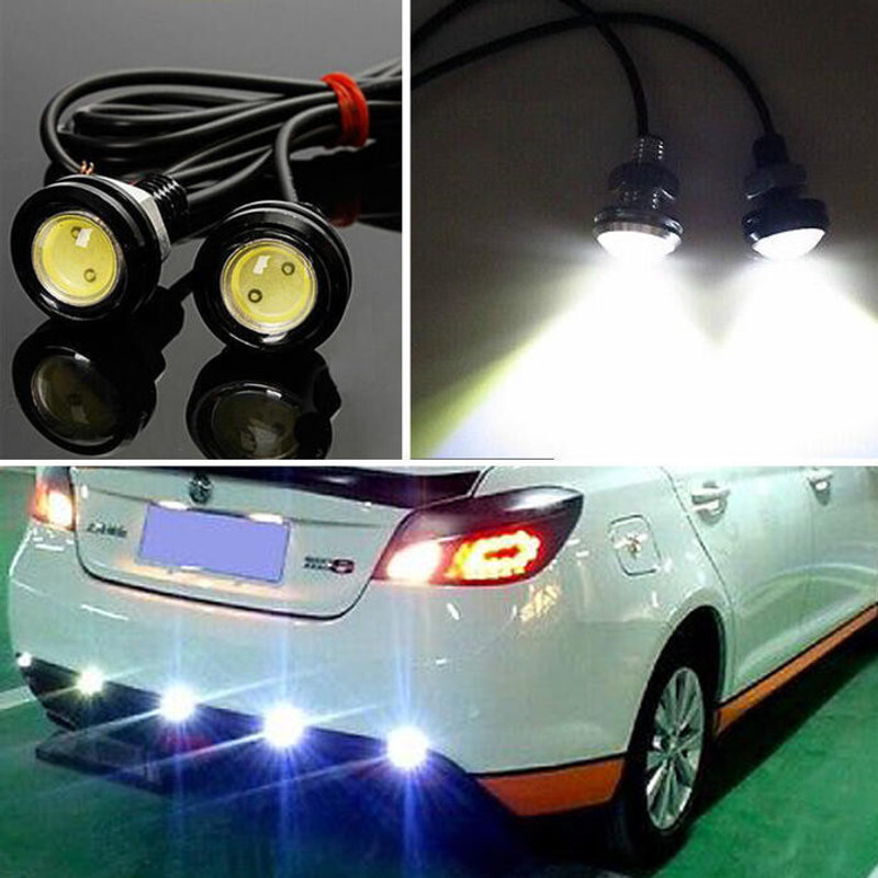 Auto MT 4PC White LED Eagle Eye Blinking Light 9W Car&Bike DRL Flashing Running Light Car Flywheel