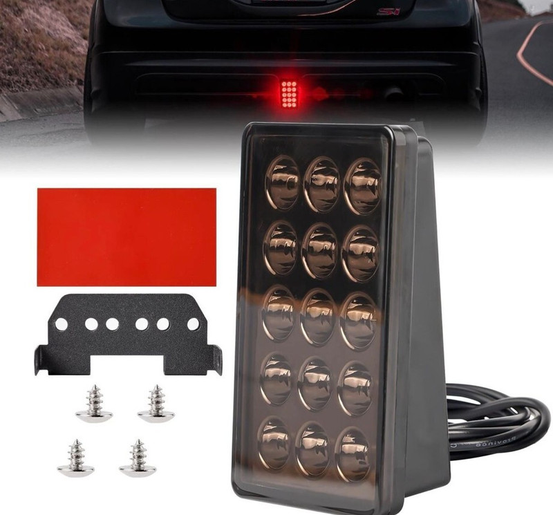 Auto MT SMOKE 15 Led F1 Brake Light,Stop Light Red Glass Tail Fog stop Light Universal. Car Flywheel