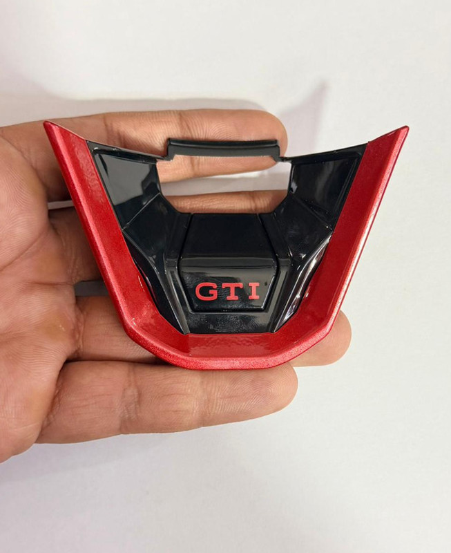 Auto MT RED ABS Car Steering Wheel Badge Virtus GT-I Compatible with Golf MK8 Car Flywheel