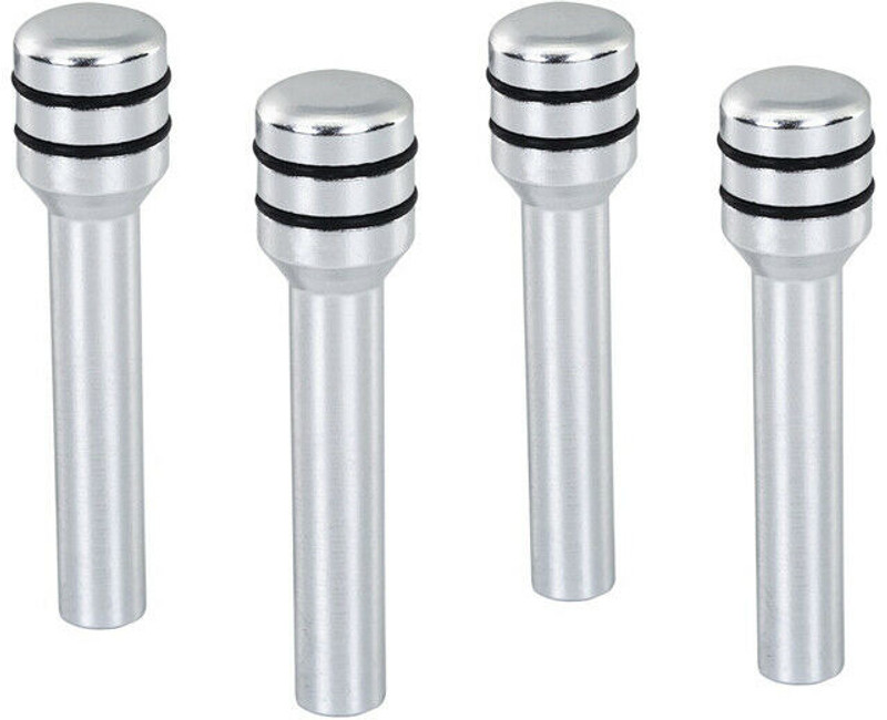 Auto MT SILVER Metallic Car Door Lock Knobs Decoration Universal for All Cars 4PC Spring Leaf(Car)