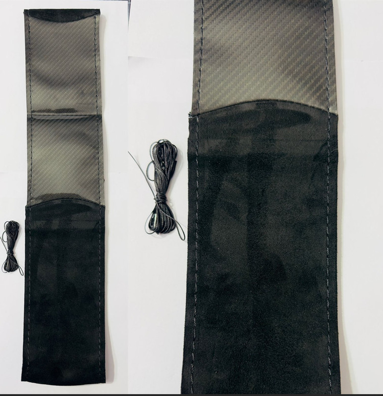 Auto MT Black Alcantara Steering,Wheel Grip Cover for Car Steering Soft Durable. UNV Car Flywheel