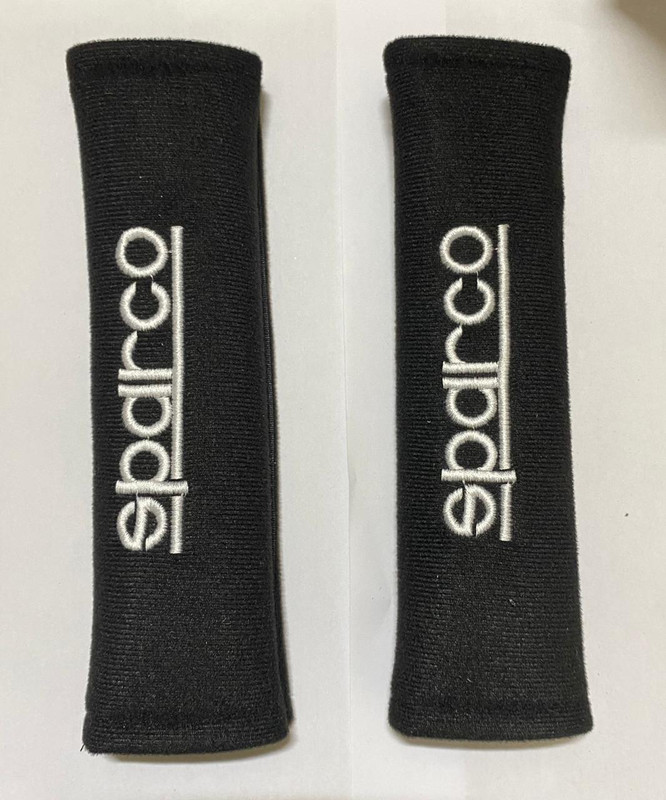 Auto MT PLAIN BLACK JDM DRIFTING SPORTS Sparco Car Seat Belt Shoulder Pads Car Flywheel