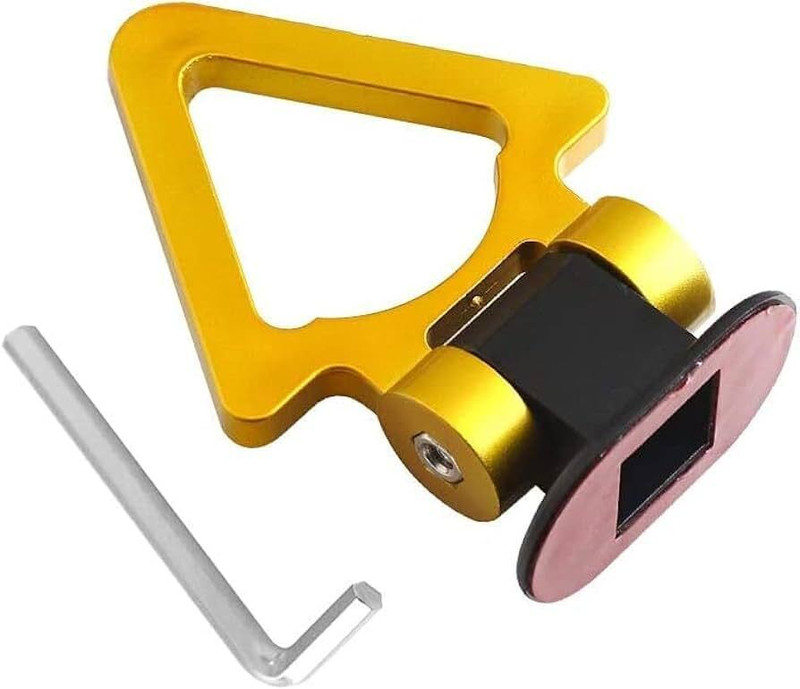 Auto MT YELLOW Triangle Dummy Hook Car Tow Hook Universal Hook Towing Belt Car Flywheel