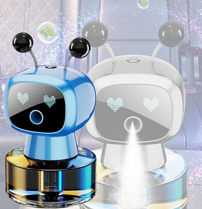 Auto MT BLUE Smart AI Robot Air Freshener Car Aromatherapy Automatic Spray Perfume. Car Flywheel