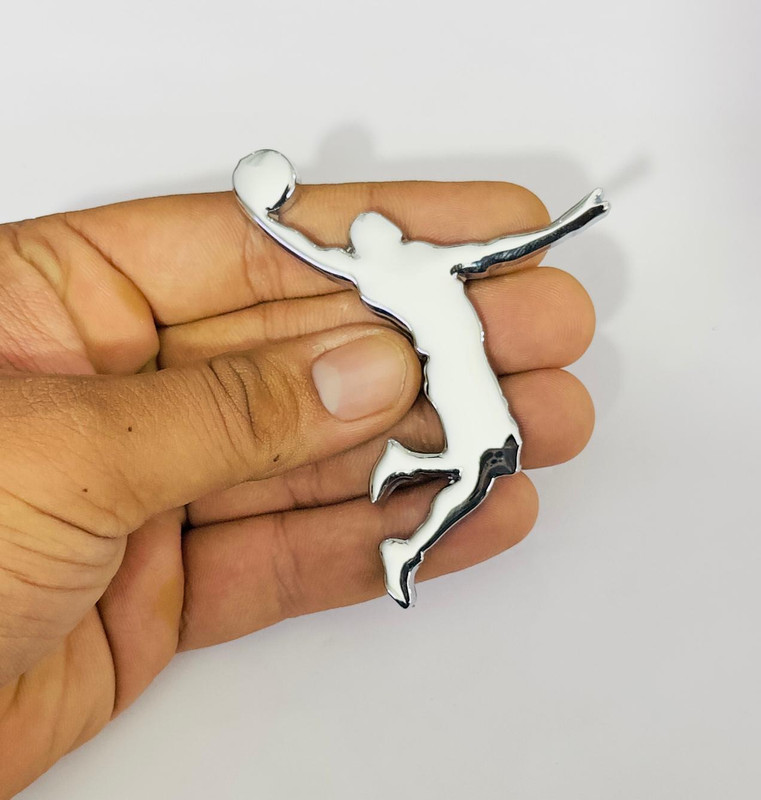 Auto MT Chrome Jordan-3D Sticker (8.5cmx6cm) for Car Bike Laptop Emblem STICKER Car Flywheel