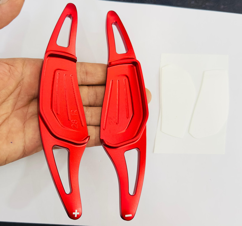 Auto MT 2PC RED CNC Aluminium Alloy Metal Paddle Shifter S-Koda Slavia Extensions Car Flywheel