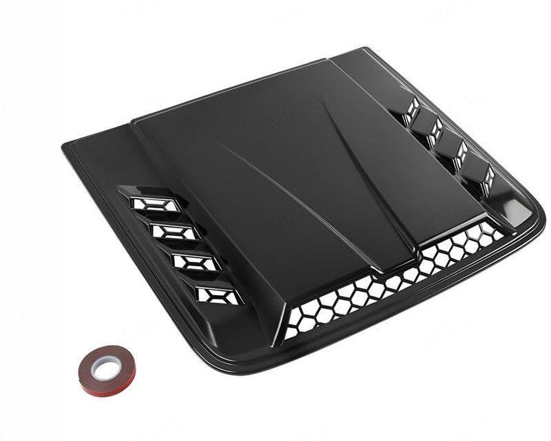 Auto MT Black Model-3 Bonnet Hood Scoop 46cmX51cm Air Flow Intake Cover Car Universal Car Flywheel