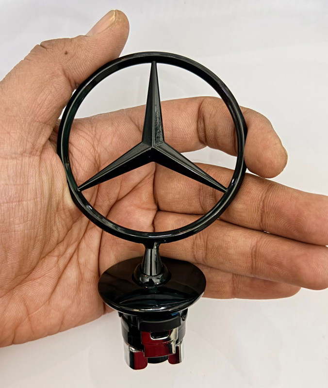 Auto MT Universal Car Hood Star Design Emblem Decorative Exterior Accessory-Black Car Flywheel