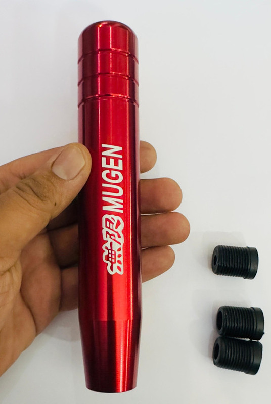 Auto MT Mugen Gear Knob 18CM Long Universal Aluminium Racing Car Manual.RED Car Flywheel