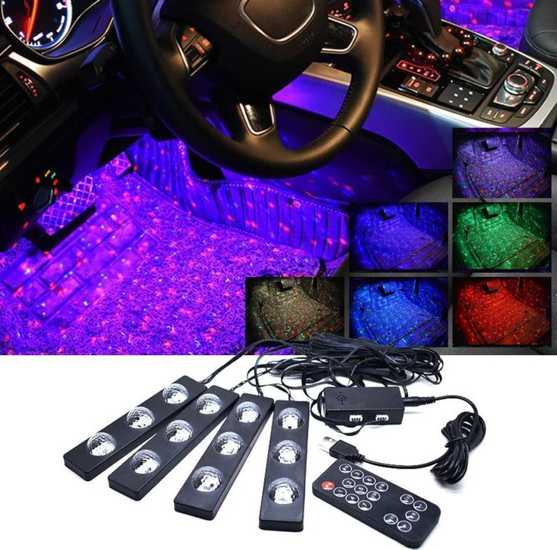 Auto MT LED,Star Kit Light Atmosphere Ambient Lighting Interior Strip Light for Car Car Flywheel