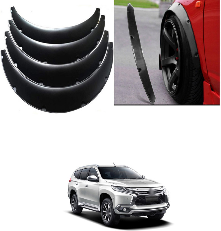 PRTEK Universal Fit 2.75 Inch Flexible Fender Flares Wheel Arches- Set of 4_RH155 Car Flywheel