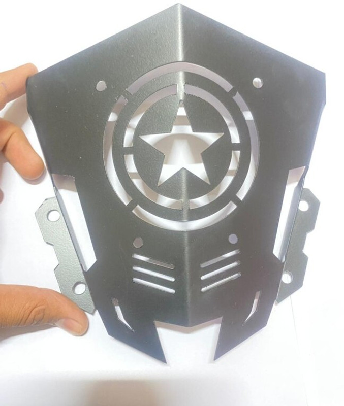 Auto MT BLACK CAPTAIN AMERICA Metal Visor for Yamaha MT-15 Metal Bike Visor. Car Flywheel