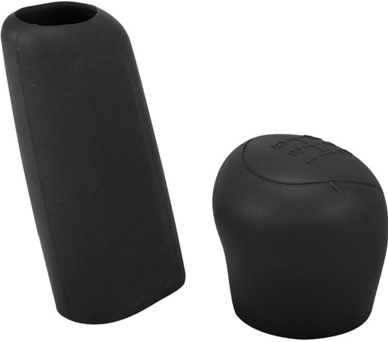 Auto MT Gear Shift Knob+ Handbrake Cover Combo of Silicone Case Cover'BLACK Car Flywheel