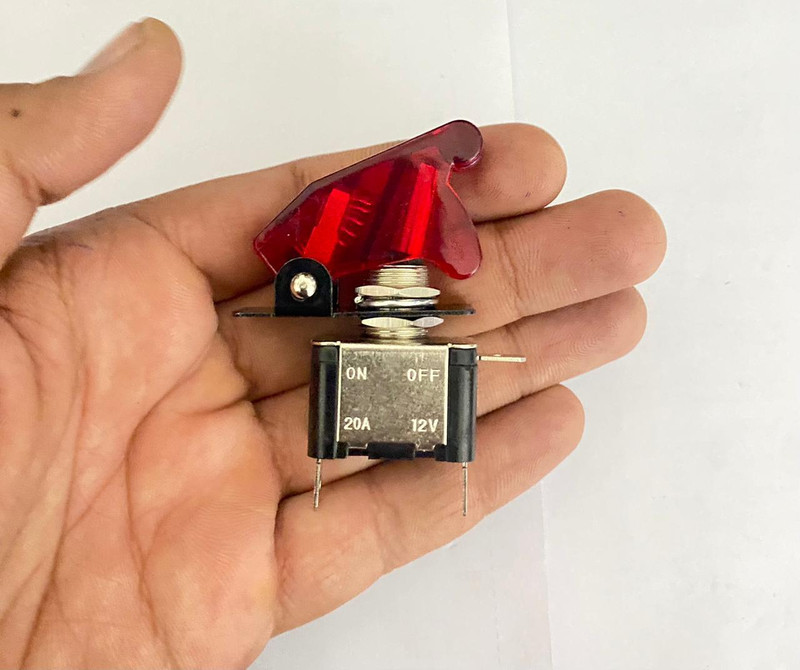 Auto MT Red Pilot Aircraft Safety Cover Toggle Switch 12V 20A LED Light 3Pin All Car. Car Flywheel