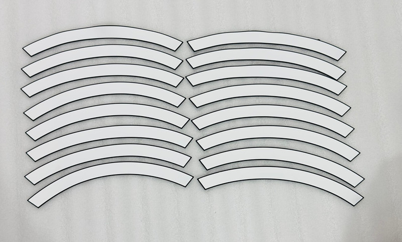 Auto MT Plain White Strip Car Tyre Stickers Permanent Rubber for 4 Tyre Stickers UNV. Car Flywheel